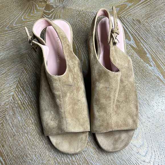 TARYN ROSE Rachina Tan Suede Heeled Sandals 8.5 - Picture 2 of 10
